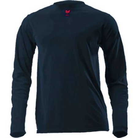 NATIONAL SAFETY APPAREL DRIFIRE Lightweight Long Sleeve FR T-Shirt, 2XL-T, Navy Blue, DF2-CM-446LS-NB-2XLT DF2-CM-446LS-NB-2XT